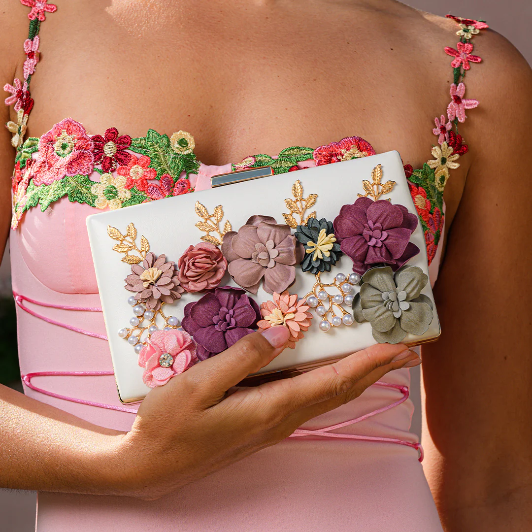 Juliet Flower Clutch Bag - Image 3
