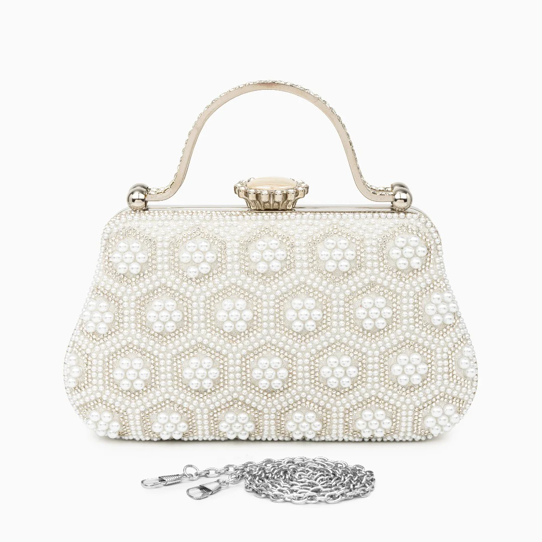 Clarabelle Pearl Clutch Bag - Image 4