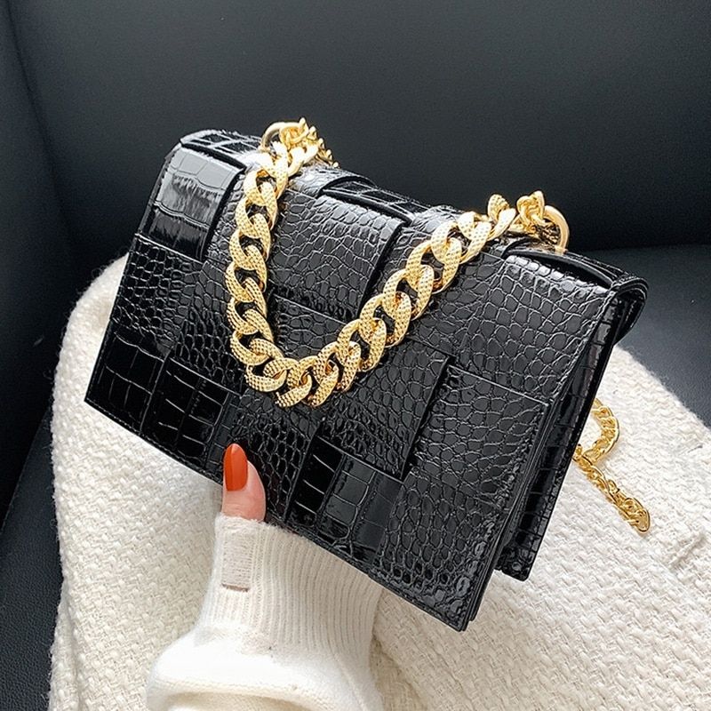 Crocodile Pattern Crossbody Bag - Image 11