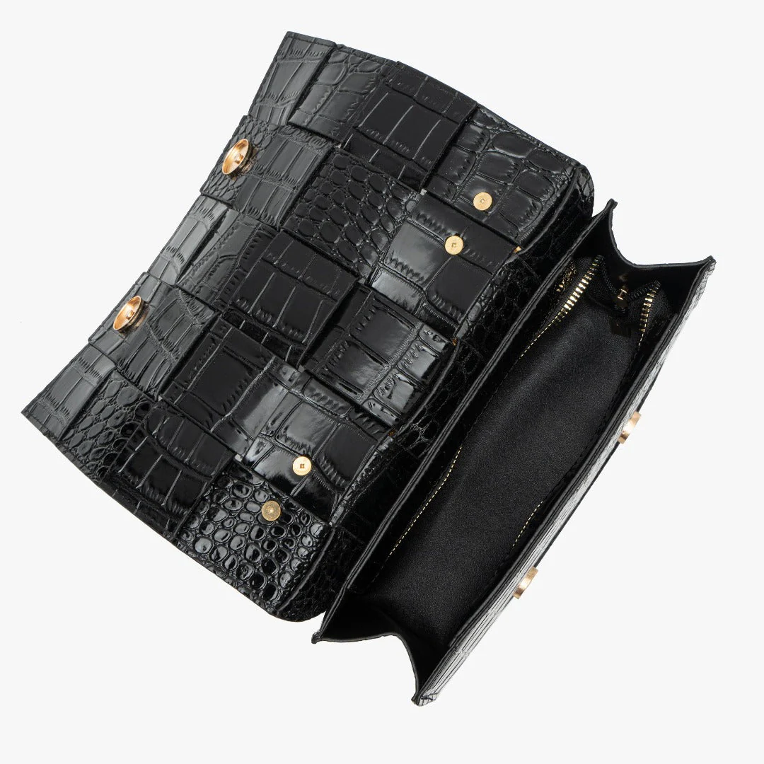 Crocodile Pattern Crossbody Bag - Image 13