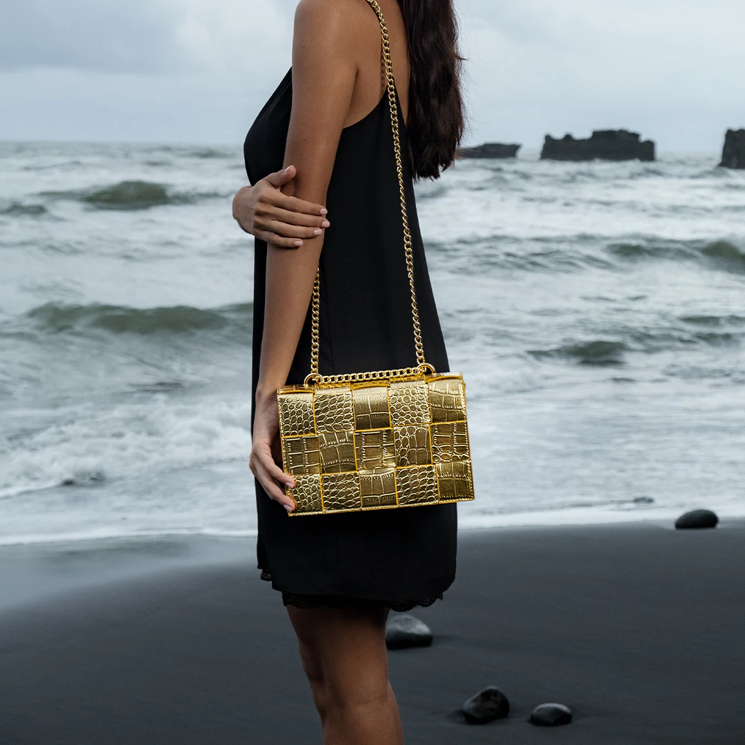 Crocodile Pattern Crossbody Bag - Image 3