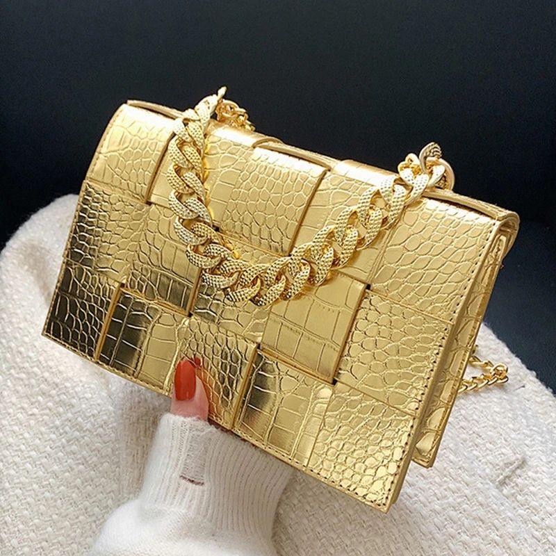 Crocodile Pattern Crossbody Bag - Image 8