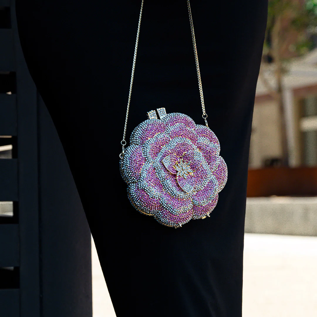 Jeline Flower Clutch Bag - Image 3