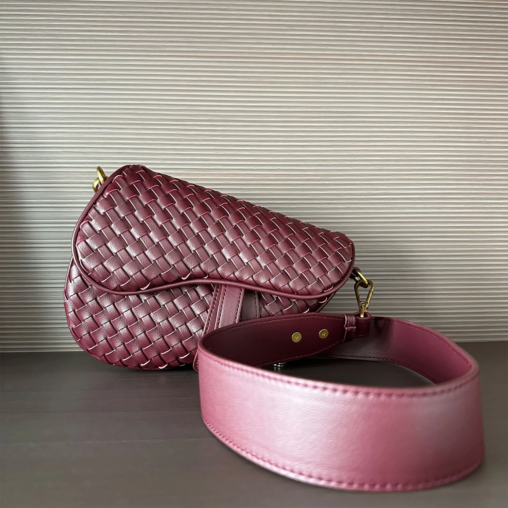 Madelyn Woven Saddle Bag - Image 11