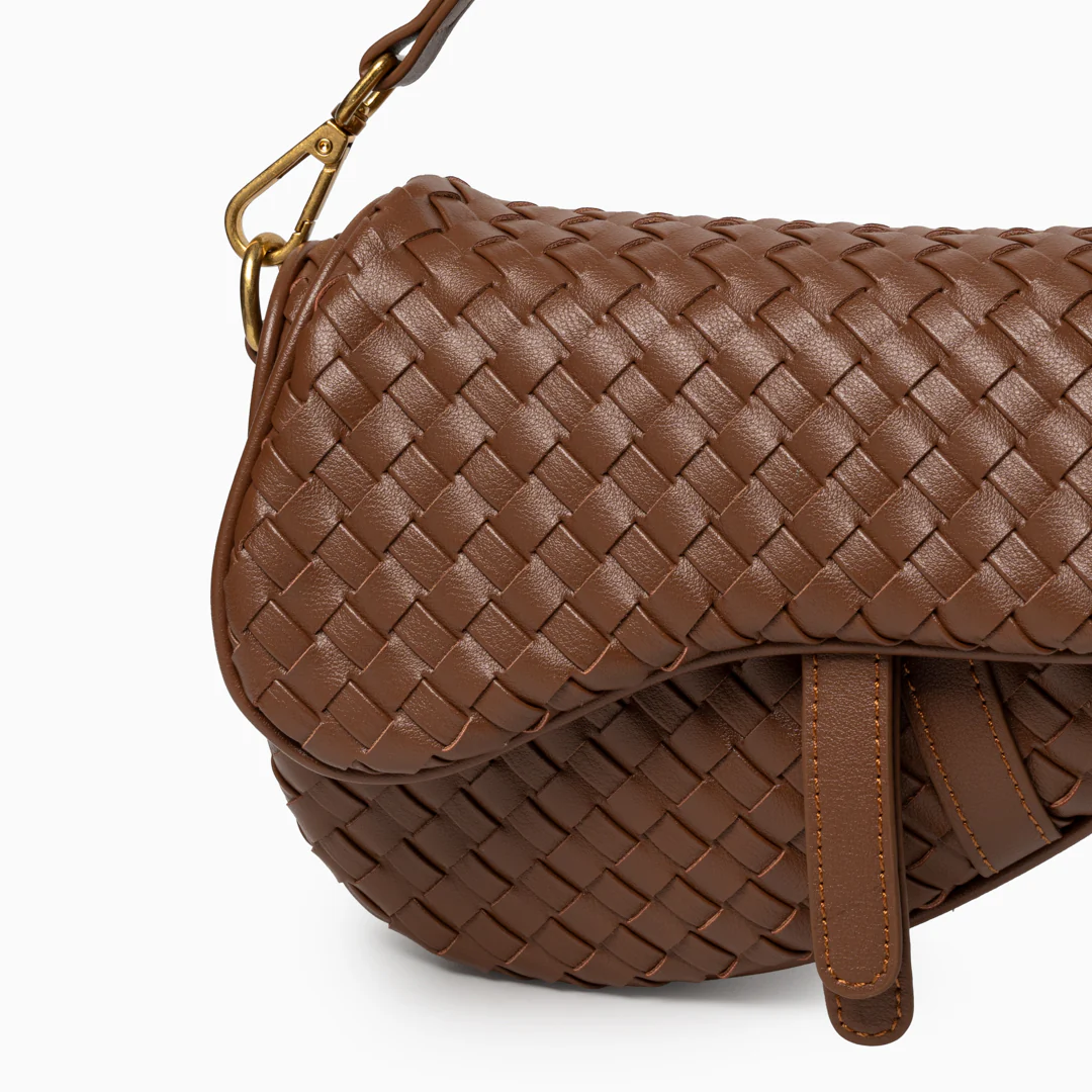 Madelyn Woven Saddle Bag - Image 14