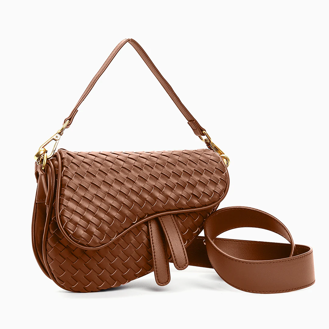 Madelyn Woven Saddle Bag - Image 16