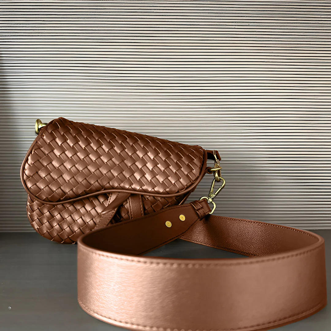 Madelyn Woven Saddle Bag - Image 18