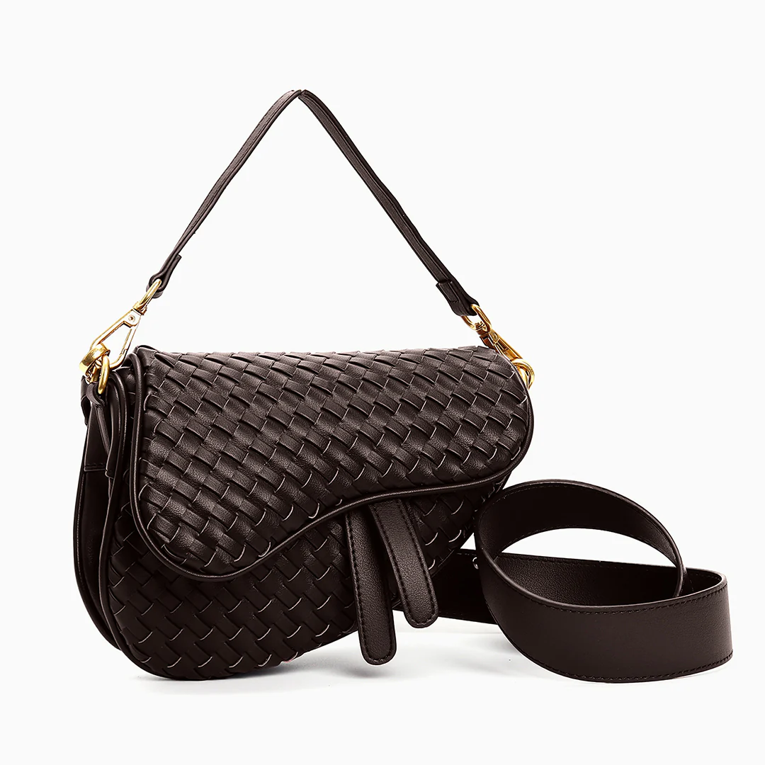 Madelyn Woven Saddle Bag - Image 24