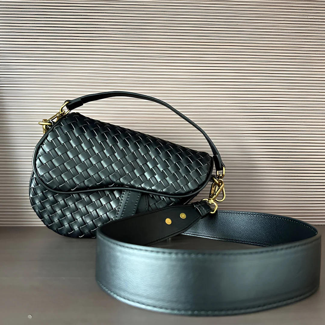 Madelyn Woven Saddle Bag - Image 6