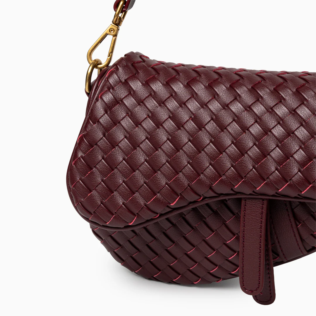 Madelyn Woven Saddle Bag - Image 8